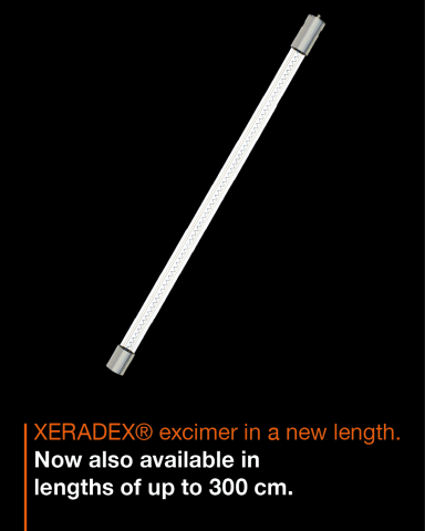 XERADEX® excimer lamps in a new length